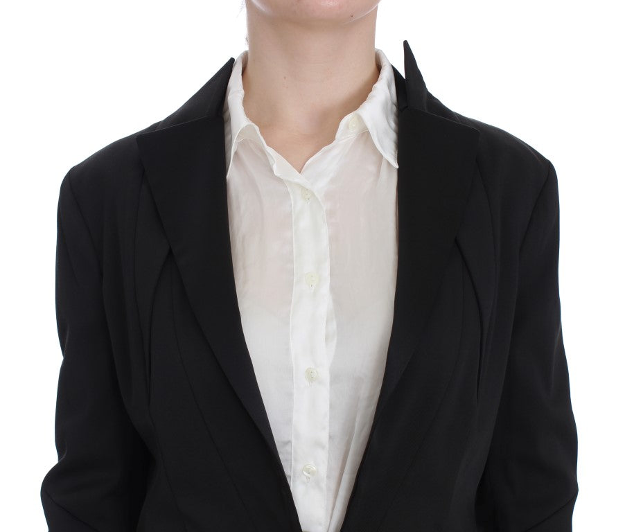 Giacca blazer monopetto elasticizzata nera Exte