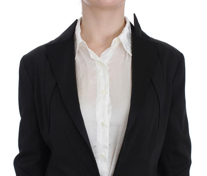 Giacca blazer monopetto elasticizzata nera Exte