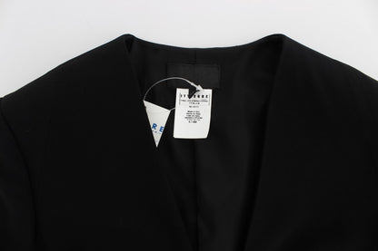 Completo due pezzi con gonna e blazer nero e blu