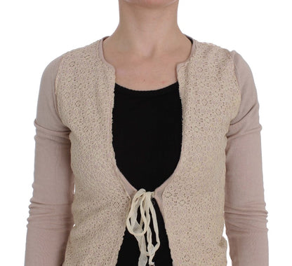 PINK MEMORIES Maglione avvolgente in pizzo floreale rosa