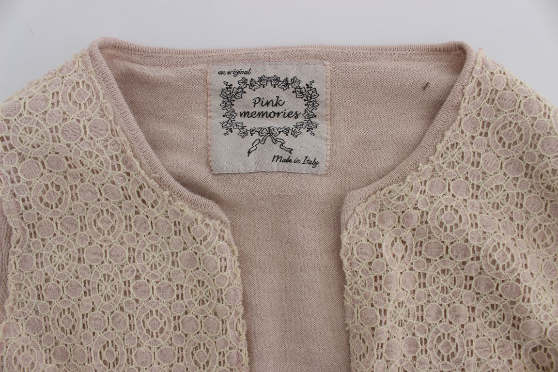 PINK MEMORIES Maglione avvolgente in pizzo floreale rosa
