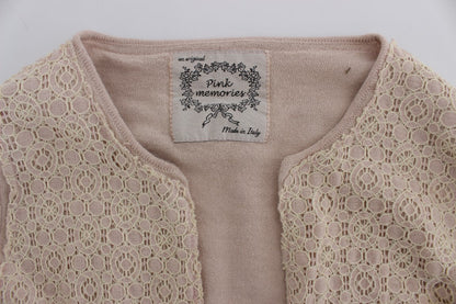 PINK MEMORIES Maglione avvolgente in pizzo floreale rosa
