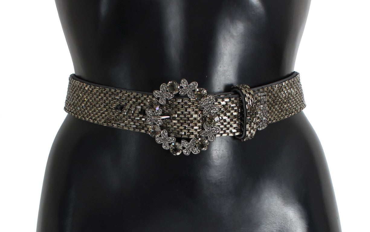 Cintura con fibbia in cristallo e paillettes Dolce &amp; Gabbana