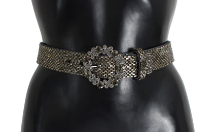 Cintura con fibbia in cristallo e paillettes Dolce &amp; Gabbana