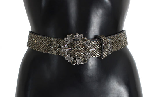 Cintura con fibbia in cristallo e paillettes Dolce &amp; Gabbana