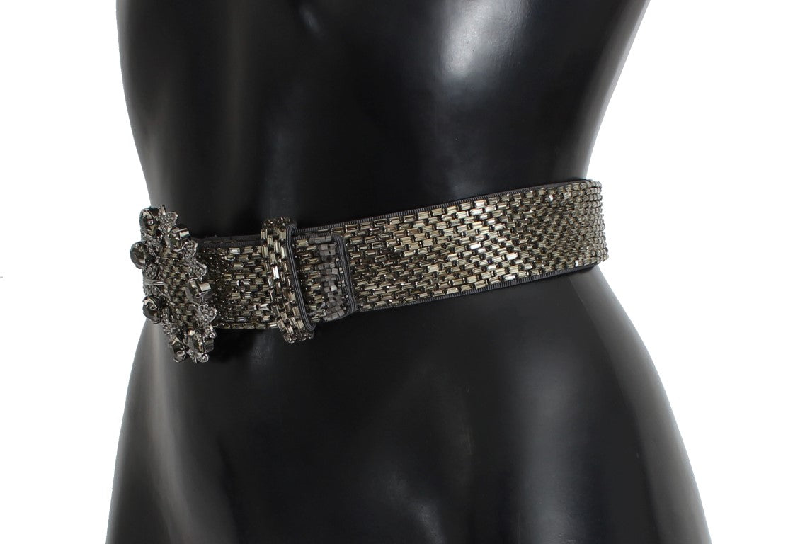 Cintura con fibbia in cristallo e paillettes Dolce &amp; Gabbana