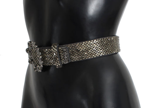Cintura con fibbia in cristallo e paillettes Dolce &amp; Gabbana