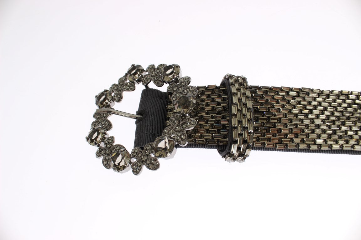 Cintura con fibbia in cristallo e paillettes Dolce &amp; Gabbana