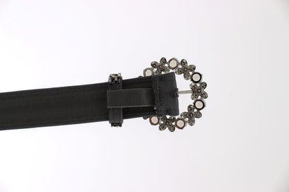 Cintura con fibbia in cristallo e paillettes Dolce &amp; Gabbana
