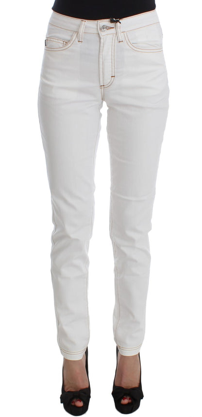 Jeans slim fit in misto cotone bianco Cavalli