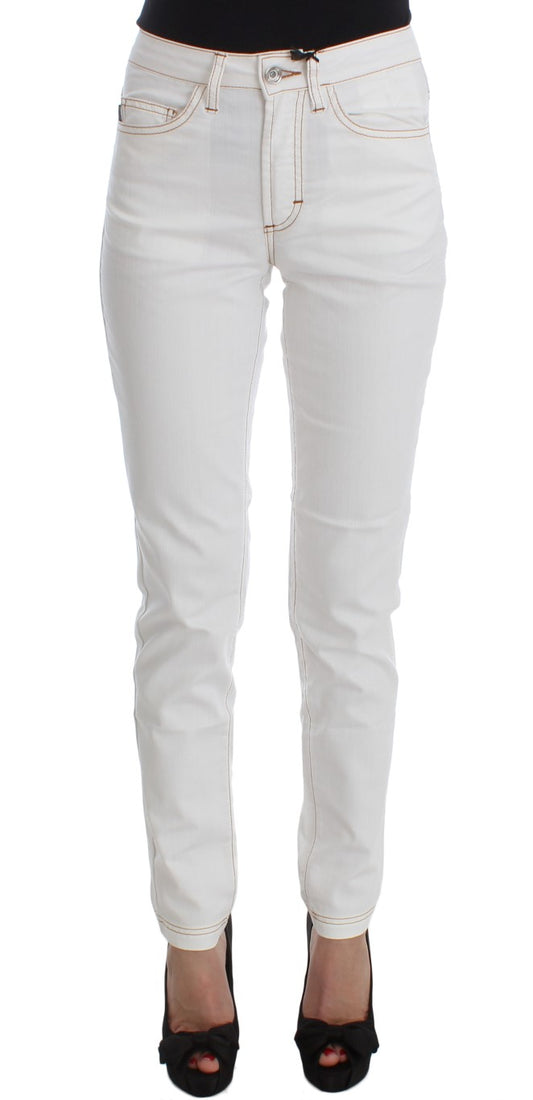 Jeans slim fit in misto cotone bianco Cavalli