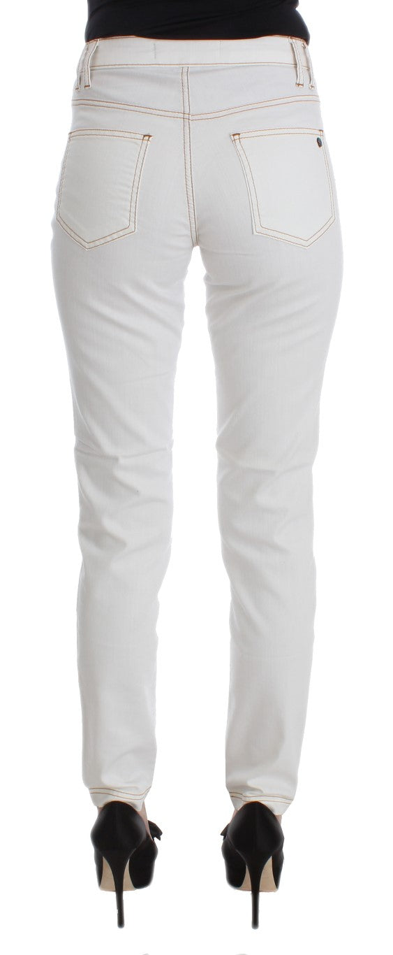 Jeans slim fit in misto cotone bianco Cavalli