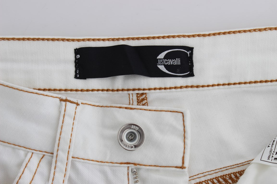 Jeans slim fit in misto cotone bianco Cavalli