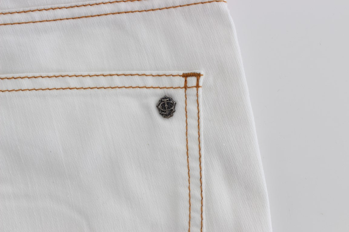 Jeans slim fit in misto cotone bianco Cavalli