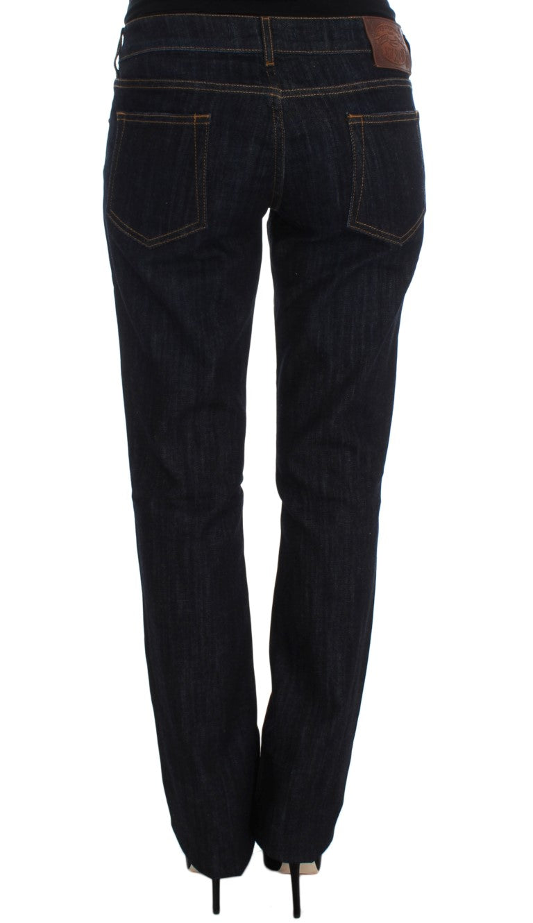 Jeans elasticizzati a taglio dritto in cotone blu Cavalli