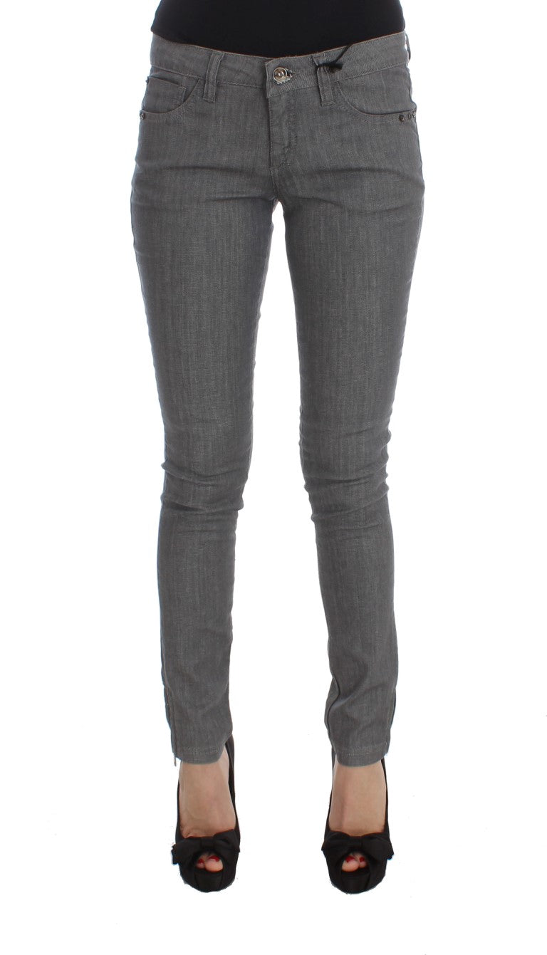 Jeans slim fit in misto cotone grigio Costume National