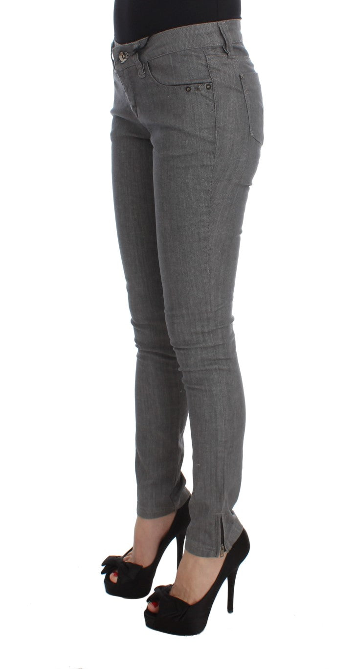 Jeans slim fit in misto cotone grigio Costume National