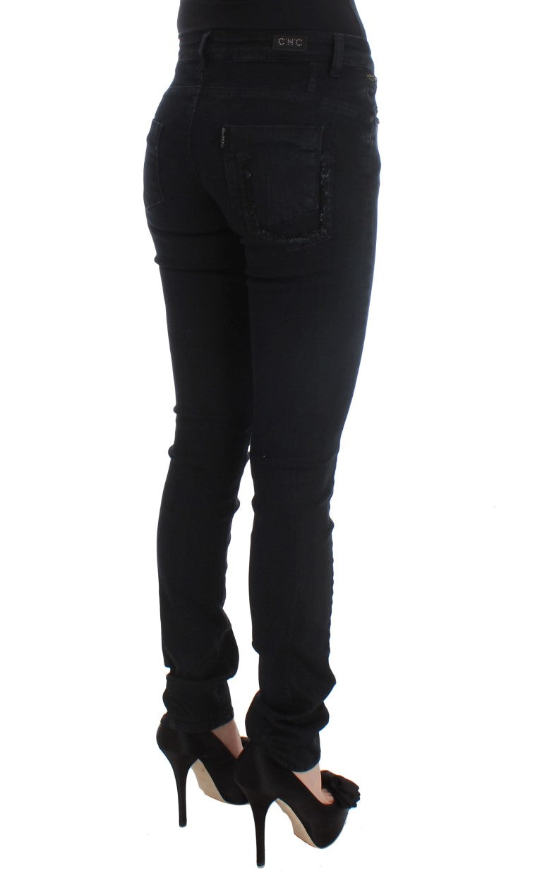 Jeans slim fit in cotone nero Costume National
