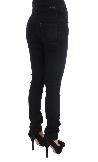 Jeans slim fit in cotone nero Costume National
