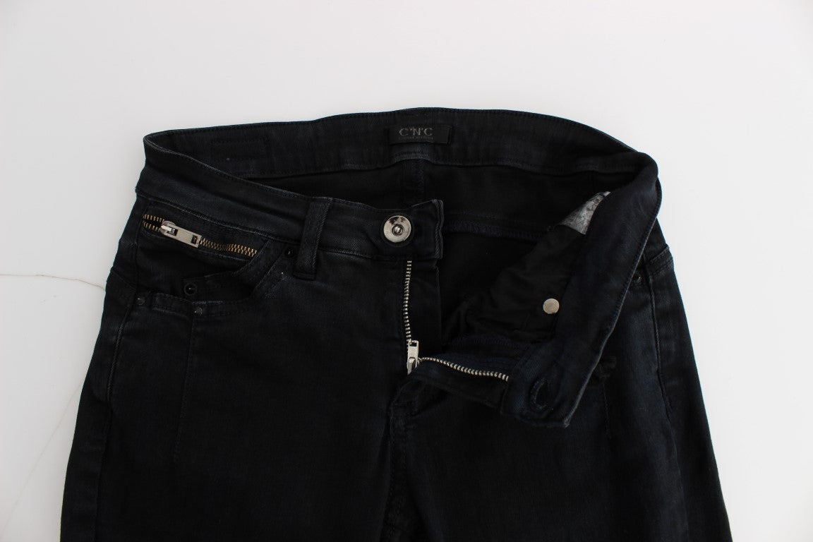 Jeans slim fit in cotone nero Costume National