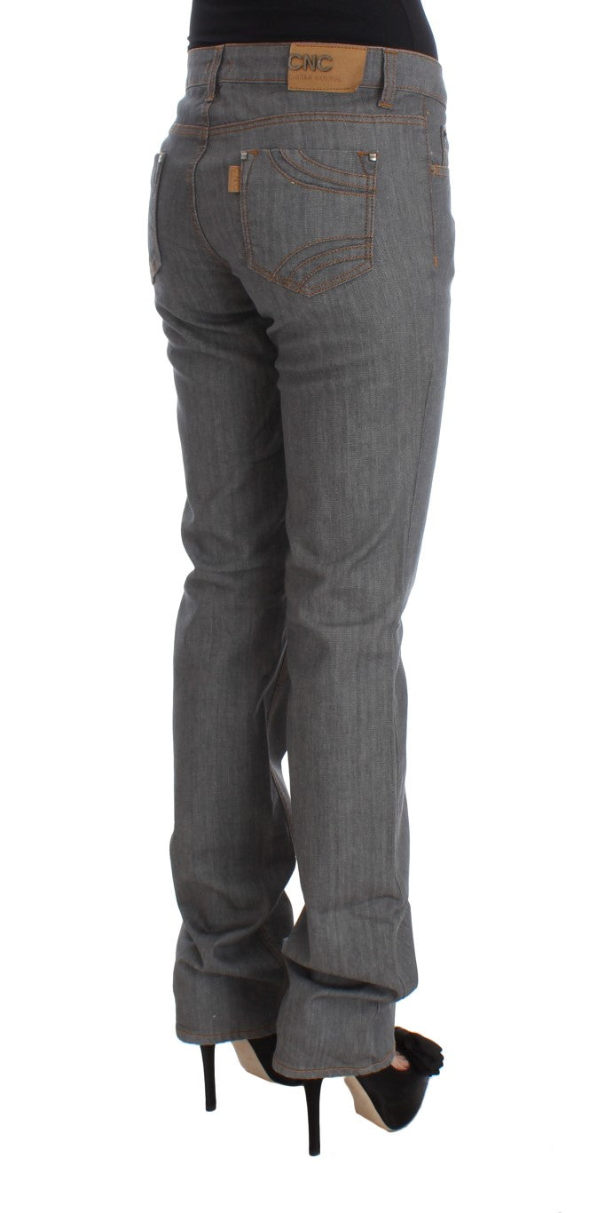 Jeans in denim grigio regular fit in cotone Costume National