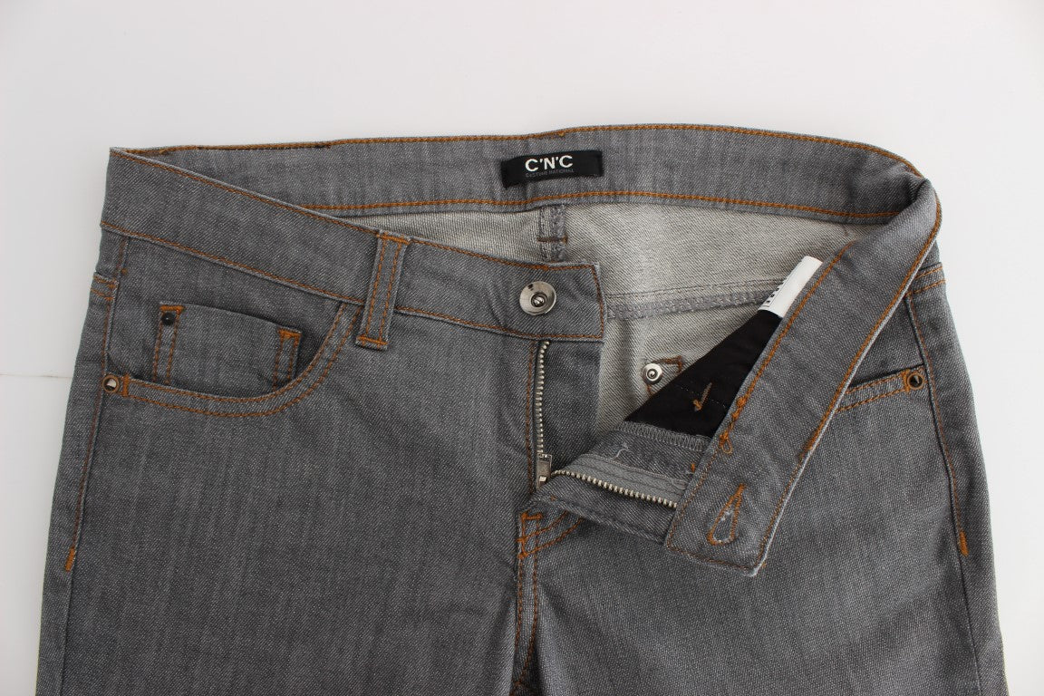 Jeans in denim grigio regular fit in cotone Costume National