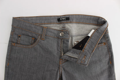 Jeans in denim grigio regular fit in cotone Costume National