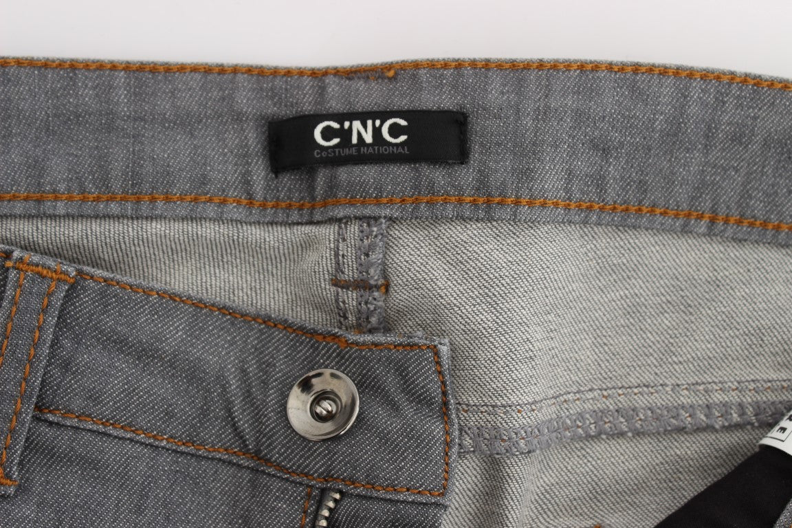 Jeans in denim grigio regular fit in cotone Costume National