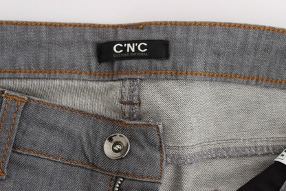 Jeans in denim grigio regular fit in cotone Costume National