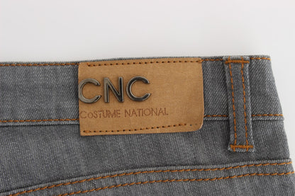 Jeans in denim grigio regular fit in cotone Costume National