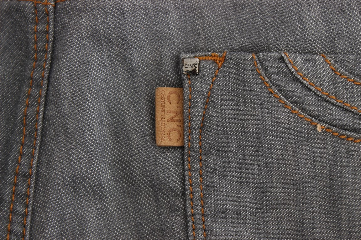 Jeans in denim grigio regular fit in cotone Costume National