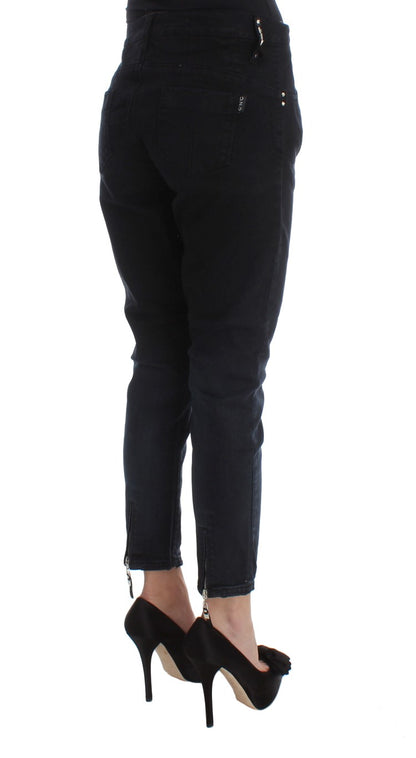 Jeans aderenti corti in cotone nero Costume National