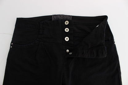 Jeans aderenti corti in cotone nero Costume National