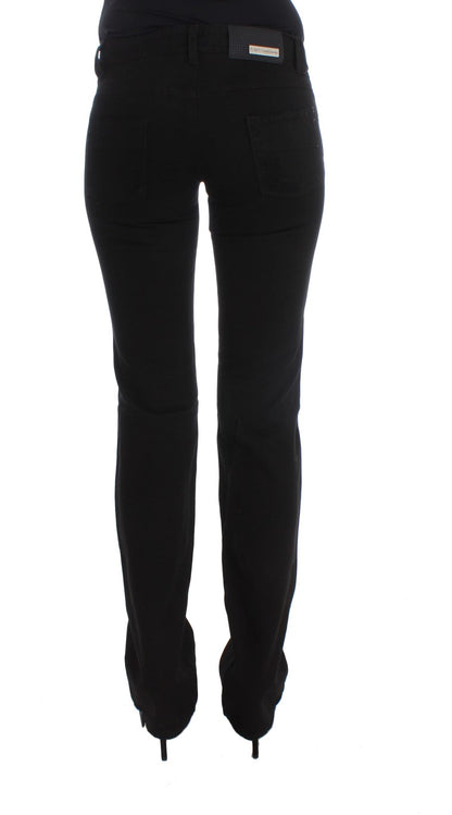 Jeans bootcut slim fit in cotone nero Costume National
