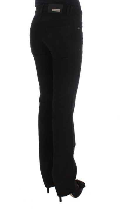 Jeans bootcut slim fit in cotone nero Costume National