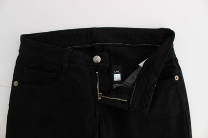 Jeans bootcut slim fit in cotone nero Costume National
