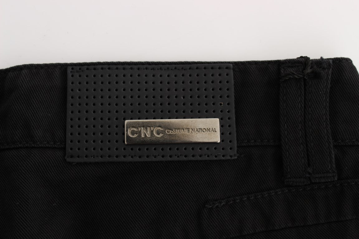 Jeans bootcut slim fit in cotone nero Costume National