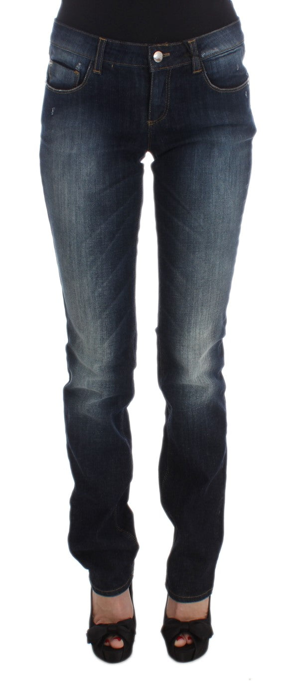 Jeans bootcut slim fit in cotone blu Costume National