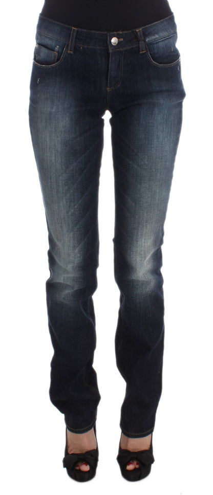 Jeans bootcut slim fit in cotone blu Costume National