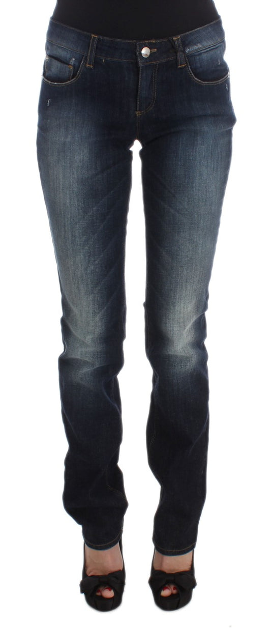 Jeans bootcut slim fit in cotone blu Costume National