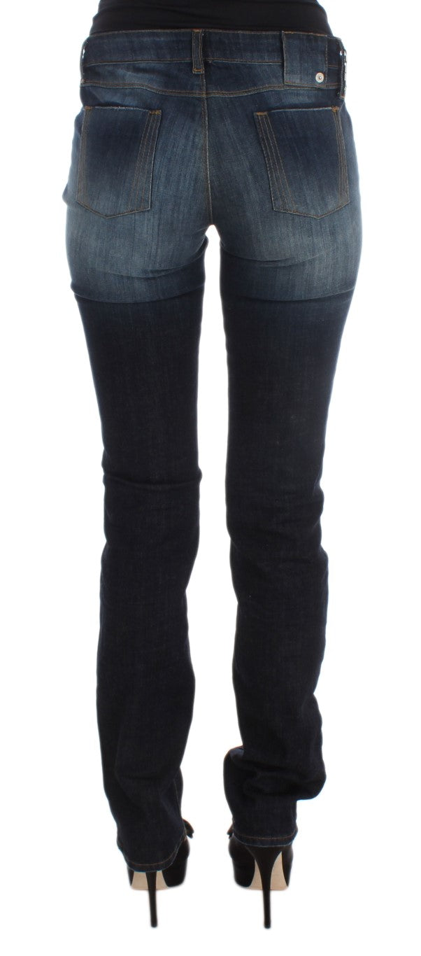 Jeans bootcut slim fit in cotone blu Costume National