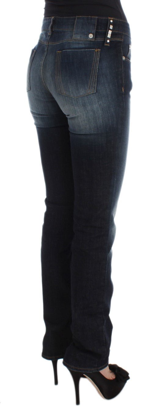 Jeans bootcut slim fit in cotone blu Costume National