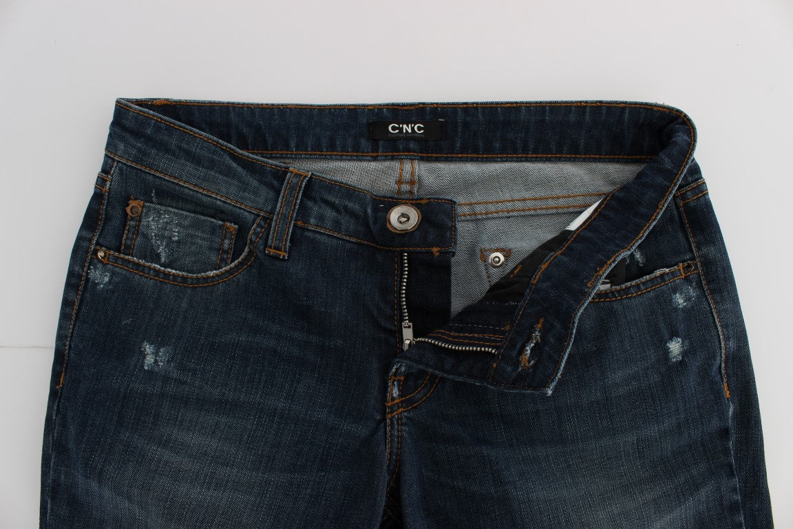 Jeans bootcut in misto cotone blu Costume National