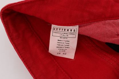 Jeans super slim fit in misto cotone rosso Costume National