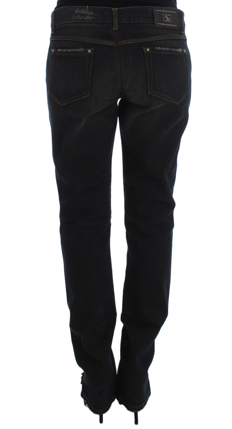 Jeans Boyfriend Ermanno Scervino in cotone lavaggio Blu
