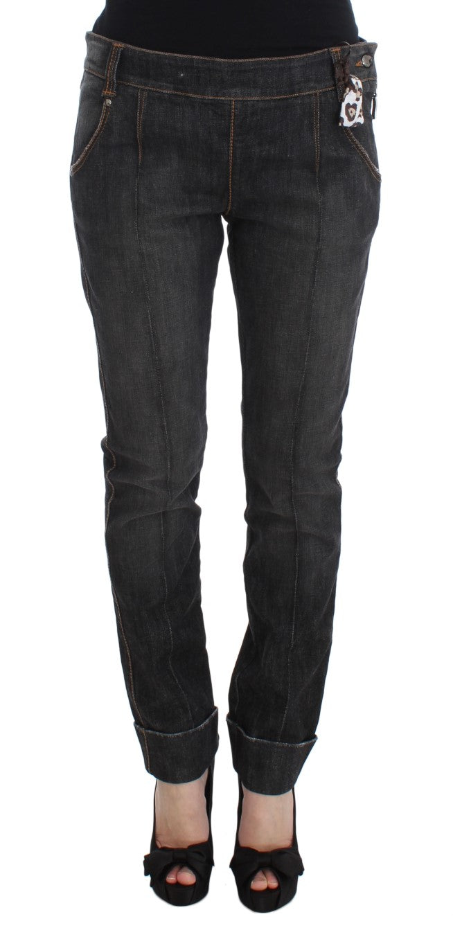 Jeans slim fit in denim Ermanno Scervino in cotone grigio