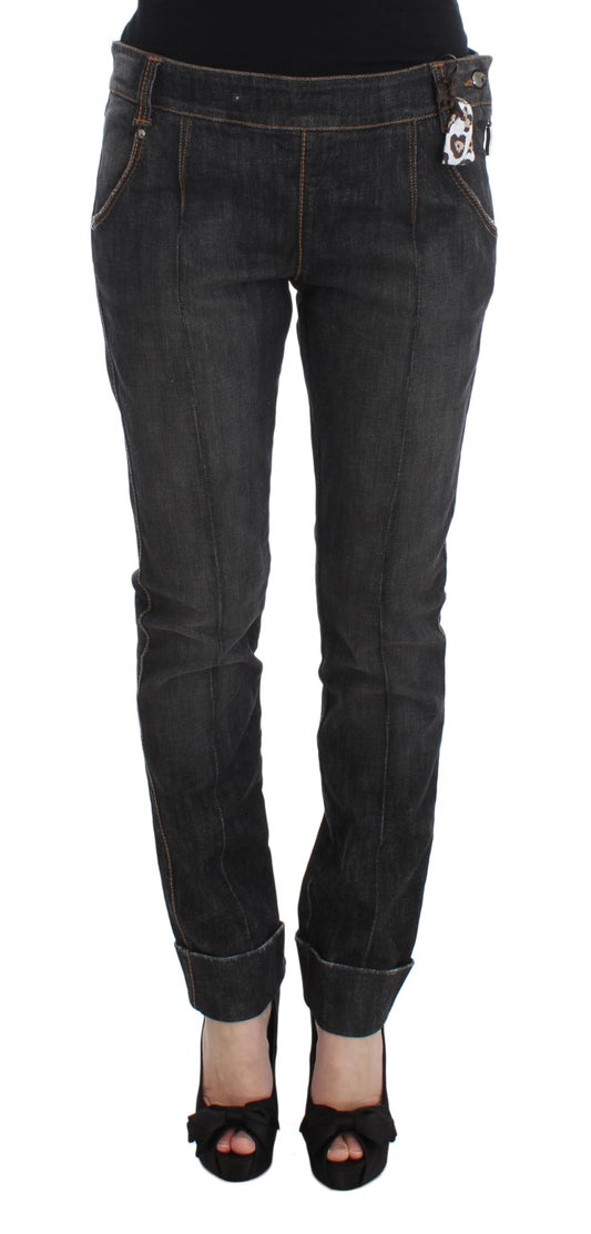 Jeans slim fit in denim Ermanno Scervino in cotone grigio