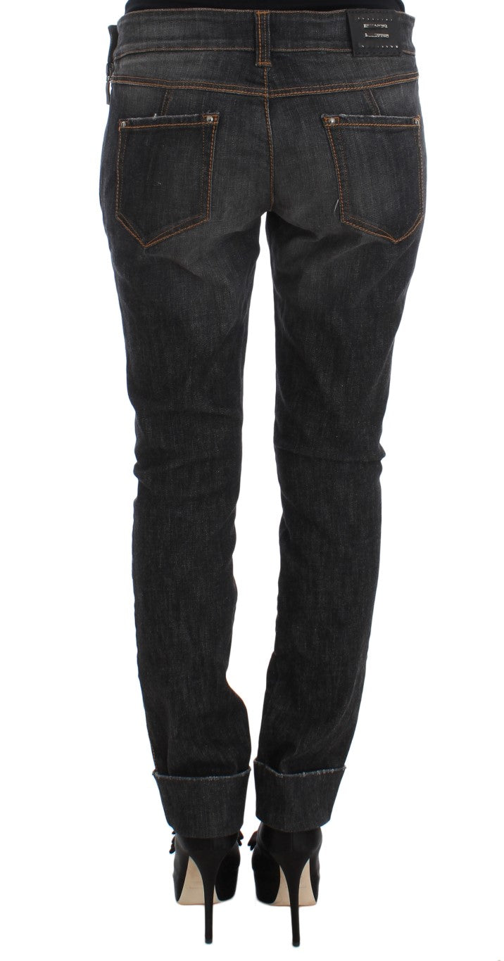 Jeans slim fit in denim Ermanno Scervino in cotone grigio