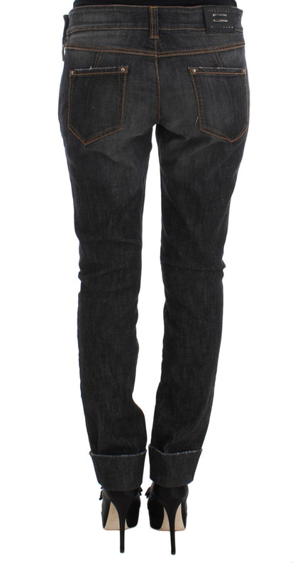 Jeans slim fit in denim Ermanno Scervino in cotone grigio