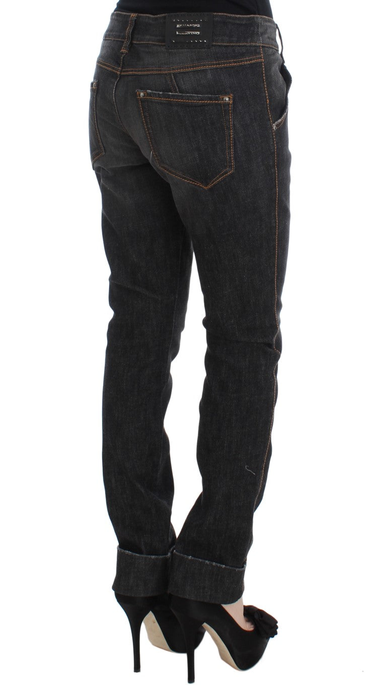 Jeans slim fit in denim Ermanno Scervino in cotone grigio